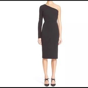 Veronica Beard Black One Shoulder Dress